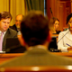 Mark Farrell, left, and Malia Cohen, right, listen as Scott Wiener, foreground, speaks during a San Francisco Board of Supervisors meeting at City Hall in San Francisco, Tuesday, April 5, 2016. Photo via AP Images.